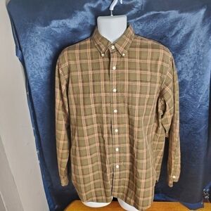 American Living Plaid Multicolor Button Up Shirt Men's Large